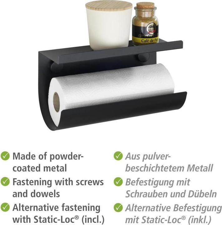 Productafbeelding Wenko Rollenhalter Mod. Jet aus pulverbeschichtetem Metall
