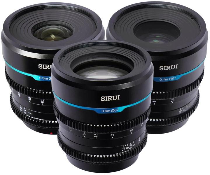 Produktbild Sirui Nightwalker 24 35+55mm T1.2 S35 MF Cine Lens Bundle RF-Mount (Canon RF, APS-C / DX)