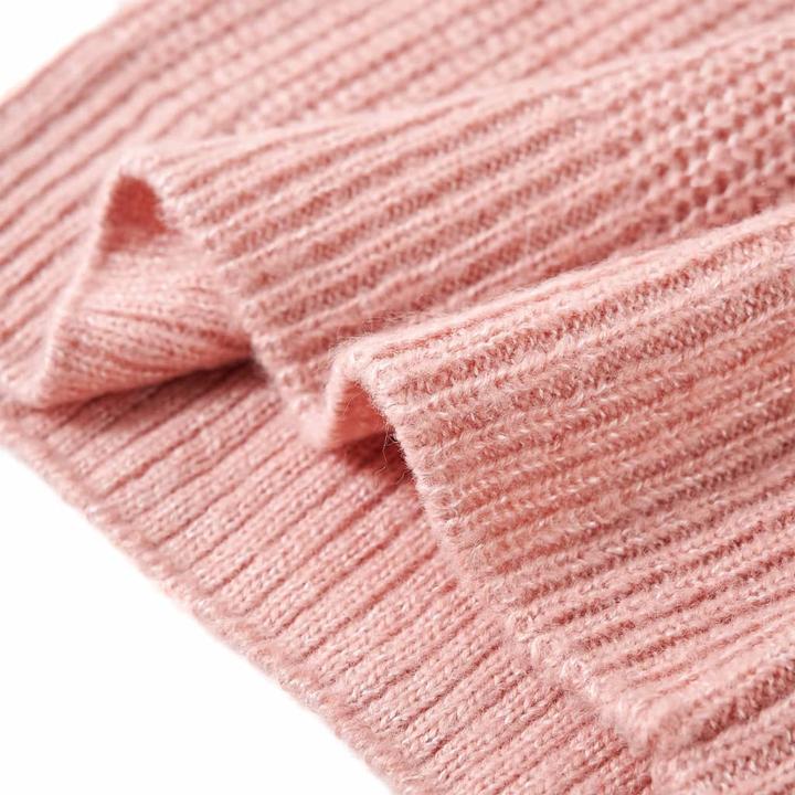 Actual product image VidaXL Children's jumper waistcoat knitted light pink 128,Material: 67 (128)