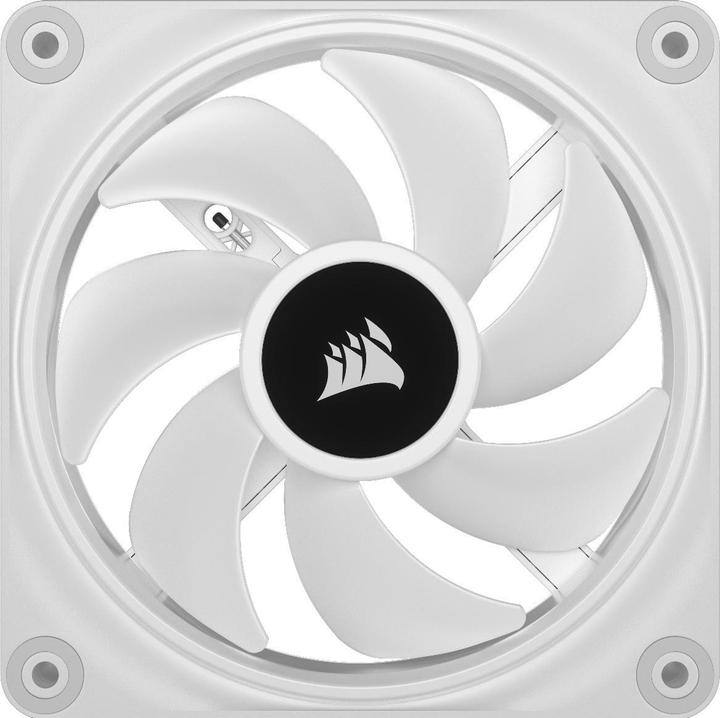 Actual product image Corsair iCUE LINK QX120 RGB 120 mm PWM fan (white, starter kit) (120 mm, 3 x)
