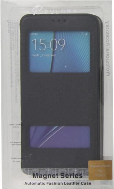 Produktbild Puloka Flip Case Samsung Galaxy Note 5 Black (Samsung Galaxy Note 5)