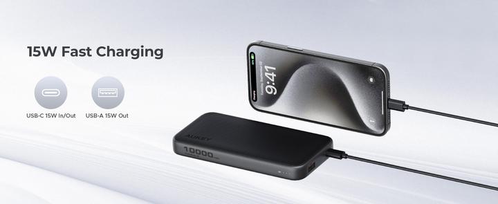 Immagine prodotto Aukey Sprint 10000mAh PB (10000 mAh, 15 W, 15 Wh)