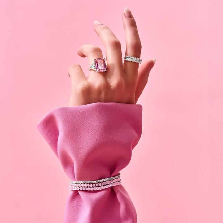 Immagine prodotto Thomas Sabo Bracciale tennis pietre rosa argento (19 cm, Argento 925)