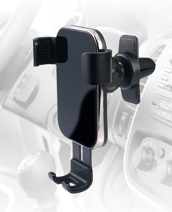 Image du produit Vivanco Support Smartphone pour voiture BUTLER SE, grille d'aération, autobloquant, noir