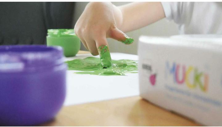 Actual product image Kreul Mucki finger paint for lucky children (Multicolor, 300 ml)