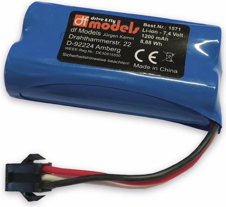 DF-Models Battery for Fun-Racer & Turbine X (7.40 V, 1200 mAh)