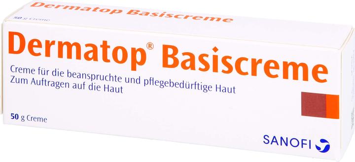 Image du produit Sanofi Crème de base Dermatop pour peaux sollicitées et nécessitant des soins, 50 g de crème (Crème 24h)