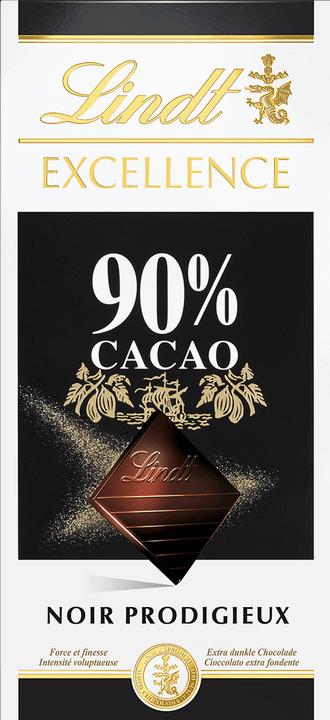 Lindt Excellence Dunkel 90% Cacao Tafelschokolade (100 g)