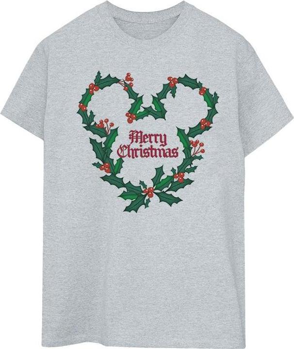 Disney Mickey Mouse Merry Christmas Holly TShirt (XL)