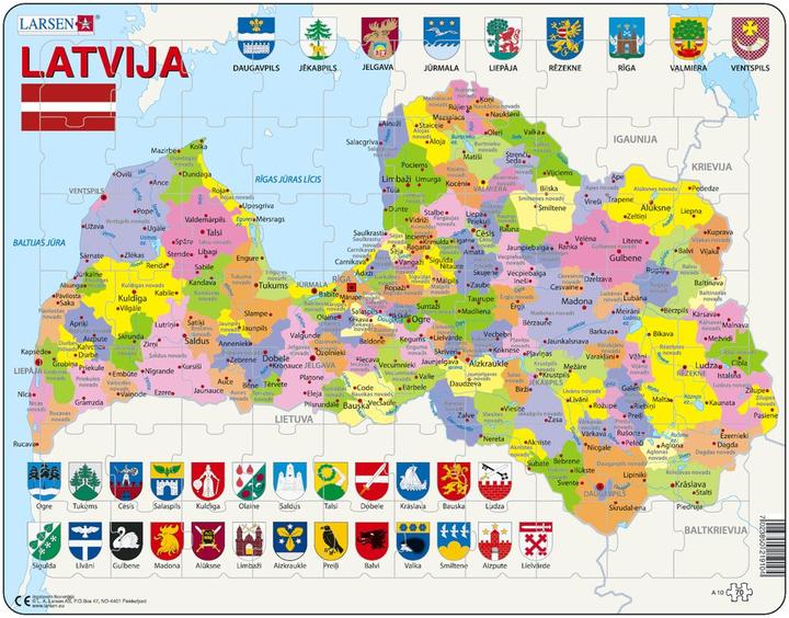 Produktbild Larsen Puzzle - Lettland (politisch) (70 Teile)