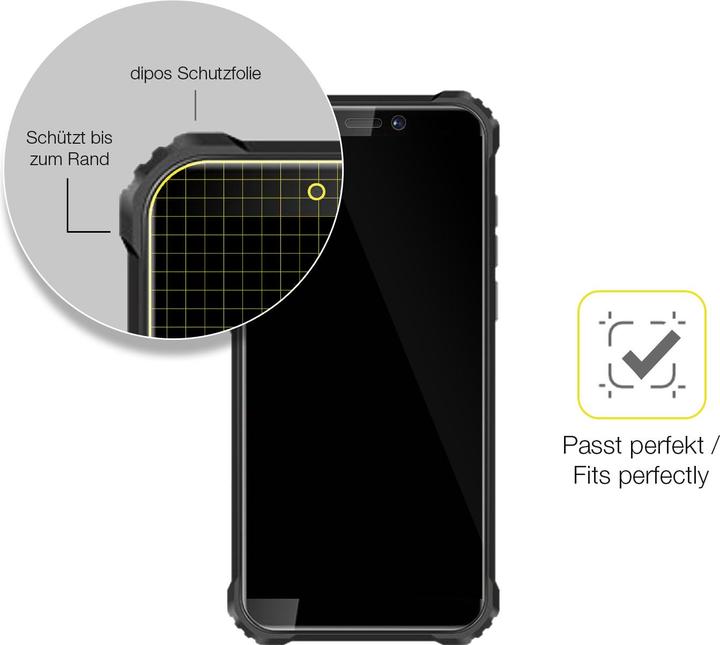 Actual product image Dipos 3D Full Cover Screen Protector (1 Piece, Oukitel WP5)