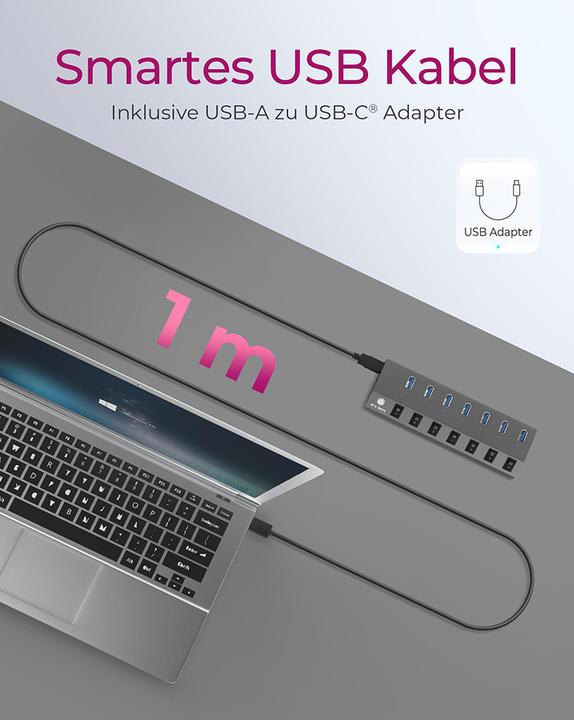 Produktbild Icy Box IB-HUB1701-C3 (USB-C, 7 Ports)