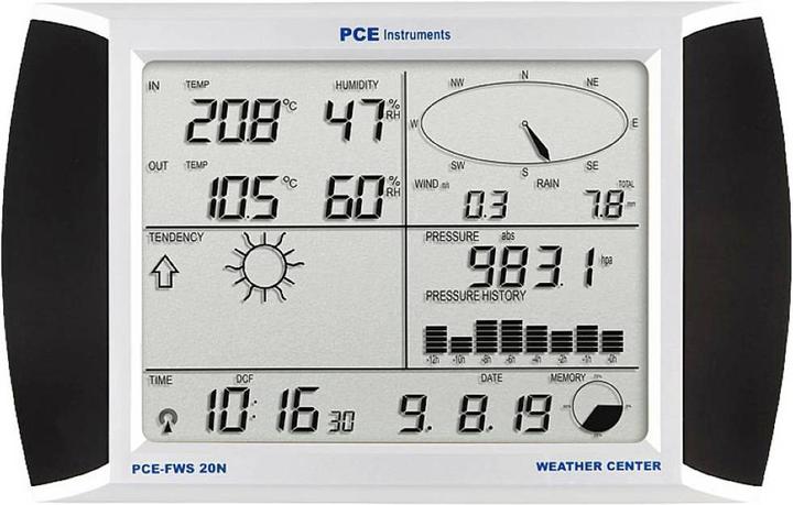 Image du produit PCE Instruments Station météo avec capteur extérieur pour la maison
