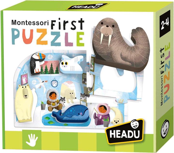 Image du produit Mon premier pôle Nord avec 5 animaux en bois (7 pièces)