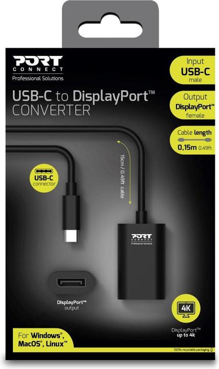 Produktbild Port Designs 900127 USB-Grafikadapter Pixel (DP, 15 cm)