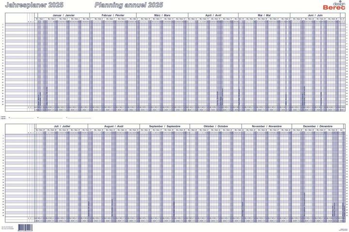 Actual product image Berec Year planner cardboard 90x60 (60 x 90 cm, No binding, German)