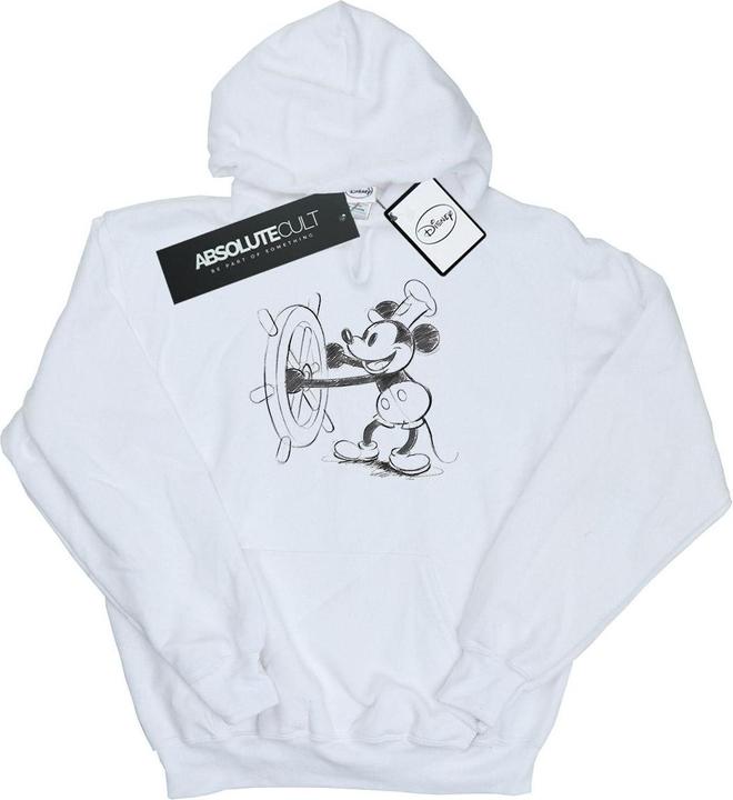 Immagine prodotto Disney Mickey Mouse Steamboat Sketch Felpa con Cappuccio Ragazzi (140, 146)