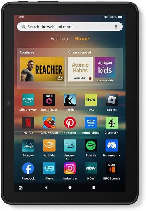 Productafbeelding Amazon Fire HD 8 Tablet (2024) WiFi 32GB met reclame zwart B0CVDJ26VQ (Alleen WLAN, 8", 32 GB, Zwart)