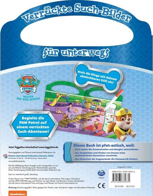 Image du produit PAW Patrol - Verrückte Such-Bilder für unterwegs - Wimmelbuch - Pappbilderbuch mit Stift und (Allemand, Phoenix International Publications Germany GmbH, 2022)