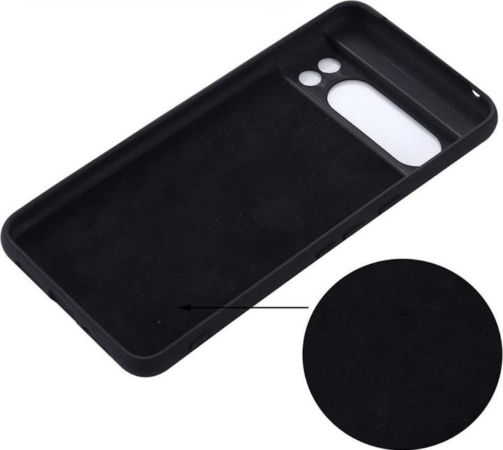 Actual product image Cover-Discount Google Pixel 8 Pro - Silicone rubber case black (Google Pixel 8 Pro)