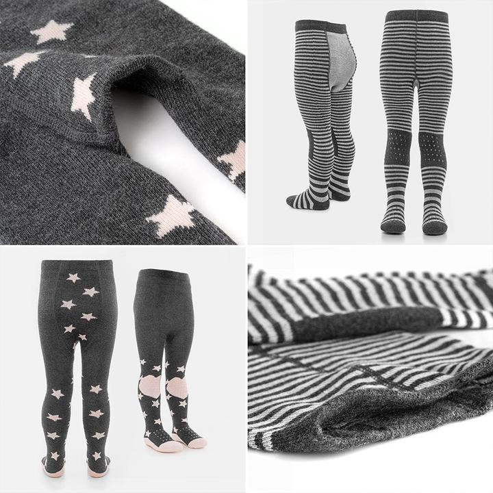Actual product image La Loona LaLoona baby tights crawling tights 2-pack - stars pink + stripes (74/80)