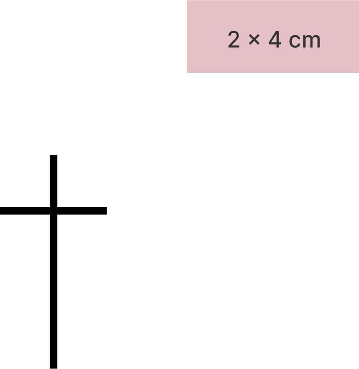 Produktbild minink Temporäres Tattoo – Kleines Kreuz