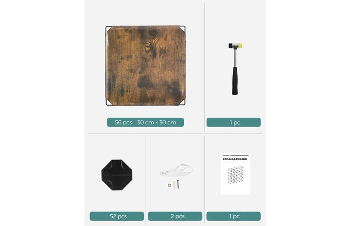 Actual product image Songmics Regal zum zusammenstecken Vintagebraun, Eigenschaften