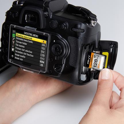 Actual product image PNY SDXC Card 128GB Turbo Performanc UHS-I (128 GB, SDXC, U3, UHS-I)