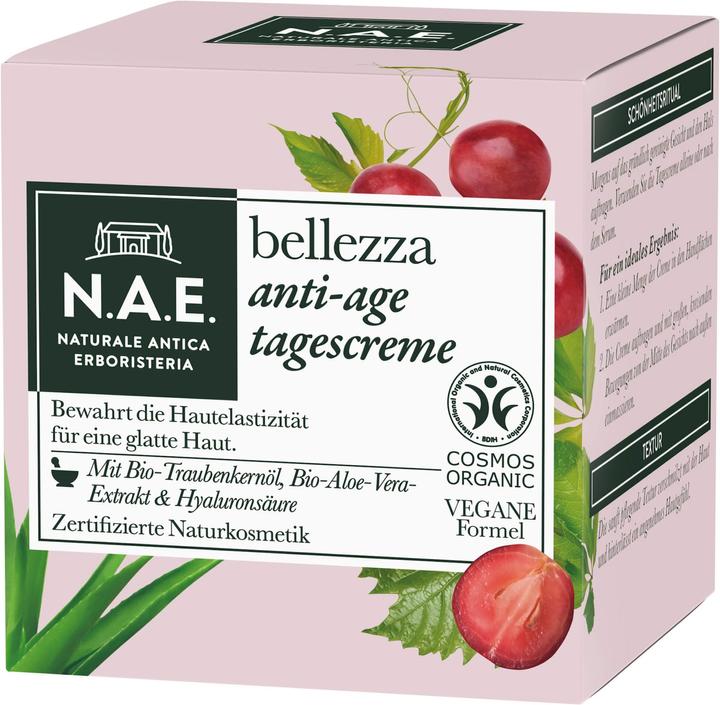 Actual product image N.A.E. NAE Naturale Antica Erboristeria Bellezza Anti-Age Day Cream, COSMOS Organic Certified & Vegan Form (50 ml, Day cream)