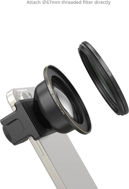 Actual product image SmallRig 75mm macro lens for mobile phone (T-mount)