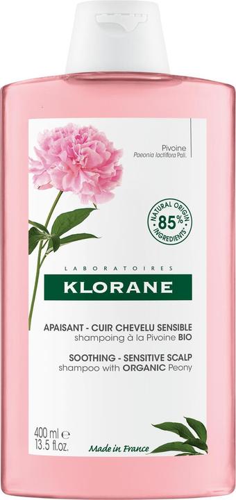 Image du produit Klorane Shampooing apaisant à la pivoine BIO (400 ml, Shampoing liquide)