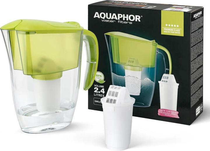Actual product image Aquaphor filter jug Smile jug, lime + A5 Mg cartridge