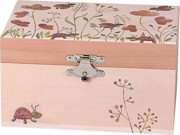 Actual product image Egmont Toys - Musical Jewelry Box Ladybug - Pink - 15 x 10 x 9 cm