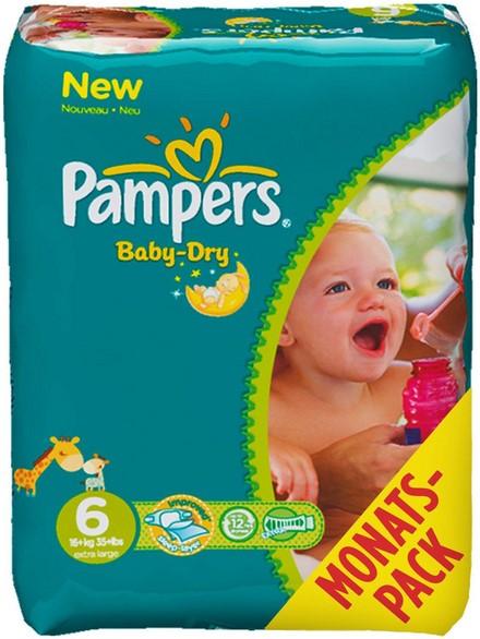 Produktbild Pampers Baby-Dry (Gr. 6, Monatsbox, 124 Stück)