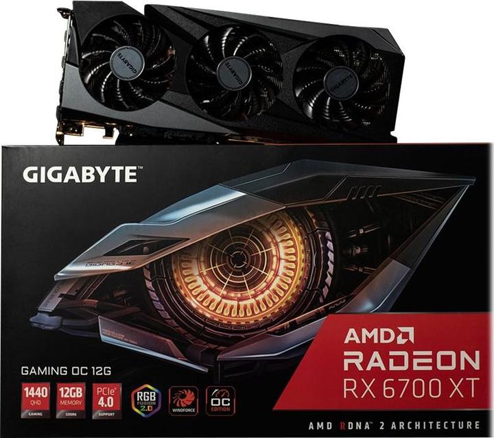 Actual product image Gigabyte Radeon RX 6700 XT Gaming OC 12G (12 GB)