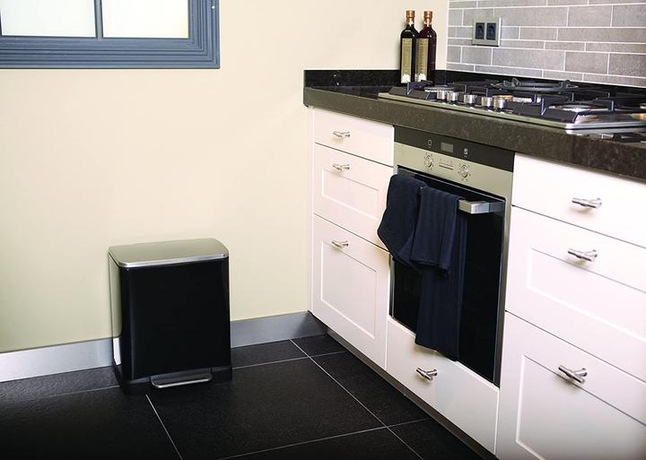 Image du produit EKO Poubelle à pédale 10+9L, noir mat (19 l)