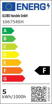 Energy Label Globo LED bulb white 1xE14 LED (E14, 5 W, 10 x, F)