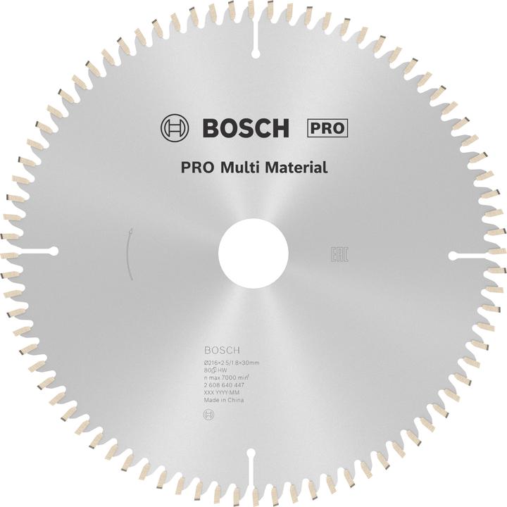 Produktbild Bosch Professional Zubehör PRO Multi Material Kreissägeblatt, 216 x 2,5 x 30 mm