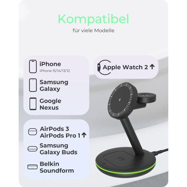 Actual product image Icy Box Inductive/magnetic charging station f. Smartphone/watch/near headphones (15 W)