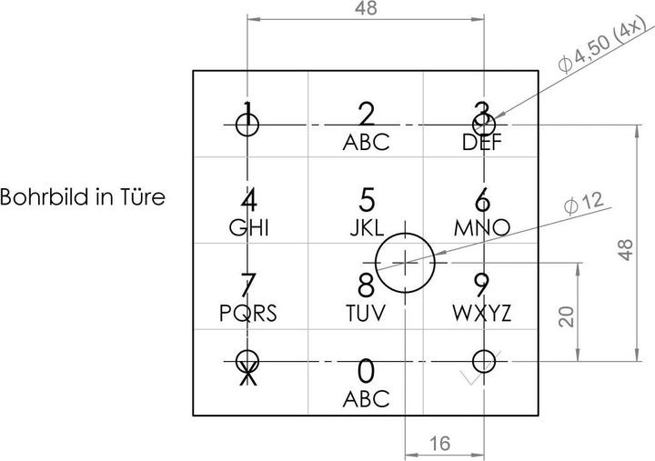 Image du produit PS Serrures à combinaison électronique 10TEN (Combinaison électronique de chiffres)