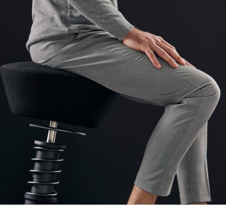 Actual product image Aeris Stool Swopper 102HBSTBK black/black, with castors
