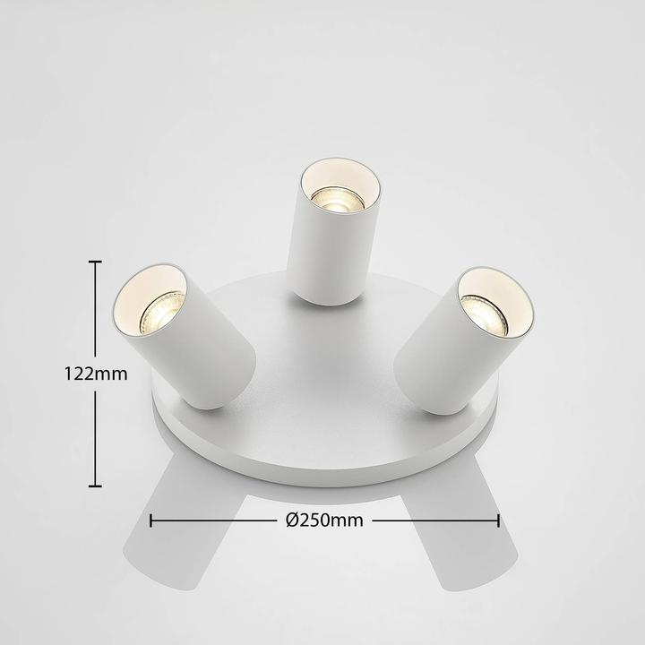 Immagine prodotto Arcchio Faretto da soffitto Brinja, rotondo, 3 luci, bianco (GU10)