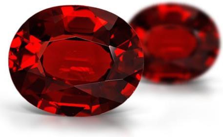 Actual product image Hermex silver plated ring with Almandite Garnet gemstone - gold size 53 / Size 6 (6)