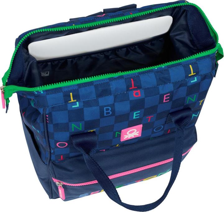 Actual product image Benetton Schulrucksack Marineblau 27 x 40 x 19 cm