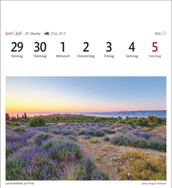 Actual product image Harenberg Kroatien Sehnsuchtskalender 2026 - Wochenkalender mit 53 Postkarten (German)