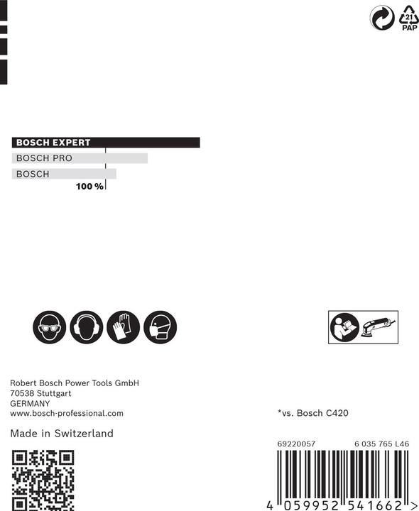 Produktbild Bosch Professional Zubehör EXPERT C470 Schleifpapier für Deltaschleifer, 93 mm, G 180, 5 Stück (180)