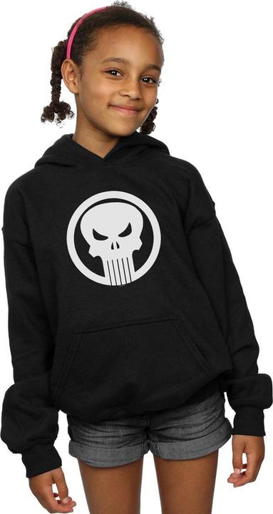 Actual product image Girls The Punisher Skull Circle Hoodie (128)
