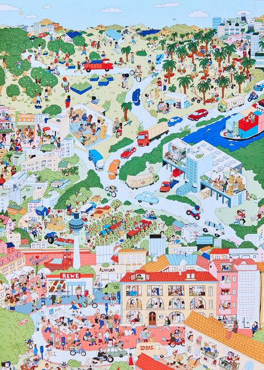 Actual product image KoRo Puzzle "The colourful world" 1000 pieces (1000 pieces)