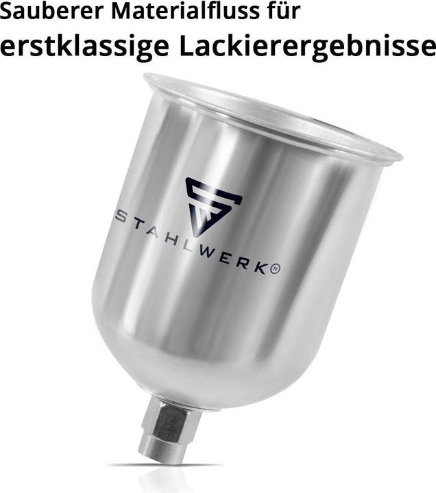 Produktbild Stahlwerk Alu Lackierbecher Set / Fliessbecher 125 ml und 600 ml Farbbecher