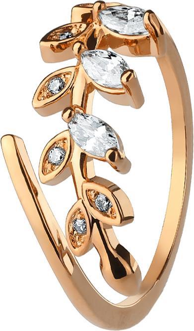 Produktbild Star Piercing Ring rosegold mit Kristallblatt (54)